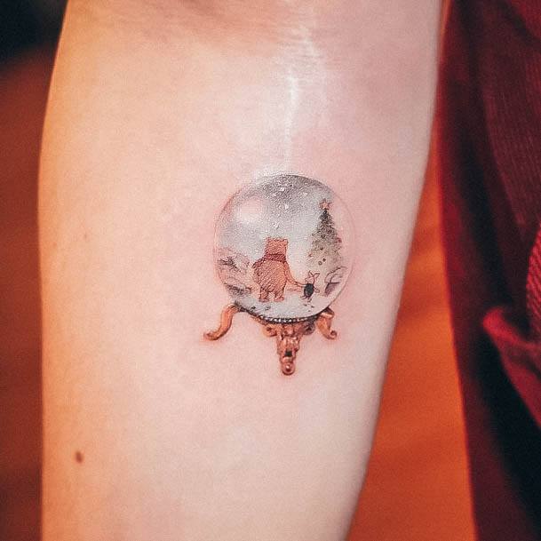 Feminine Tattoos For Women Snowglobe