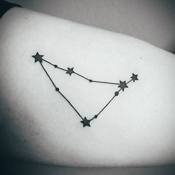 Feminine Tattoos For Women Stars Constellation Shoulder