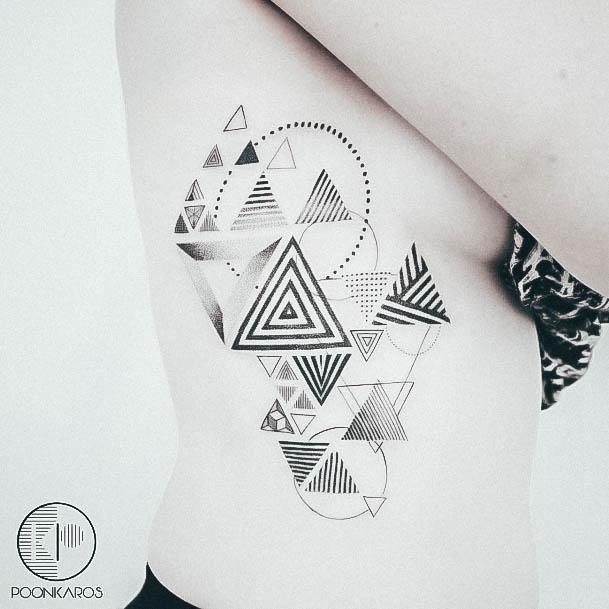 Feminine Tattoos For Women Triangle