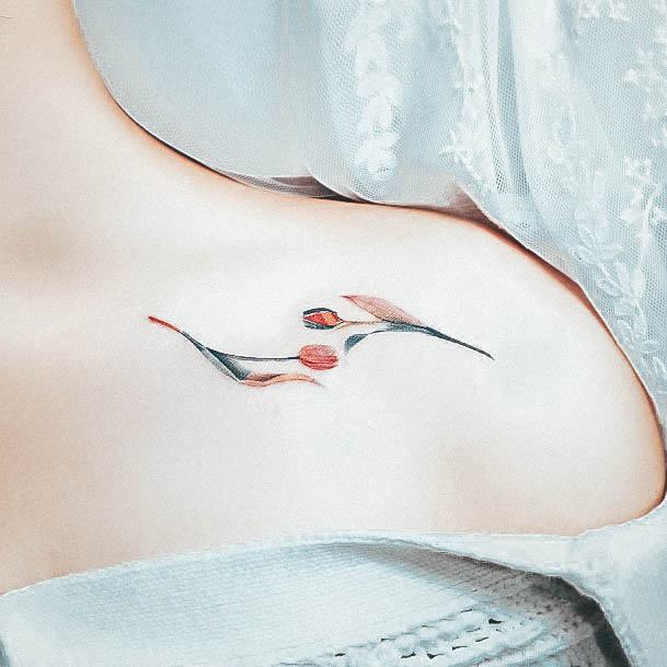 Feminine Tattoos For Women Tulip