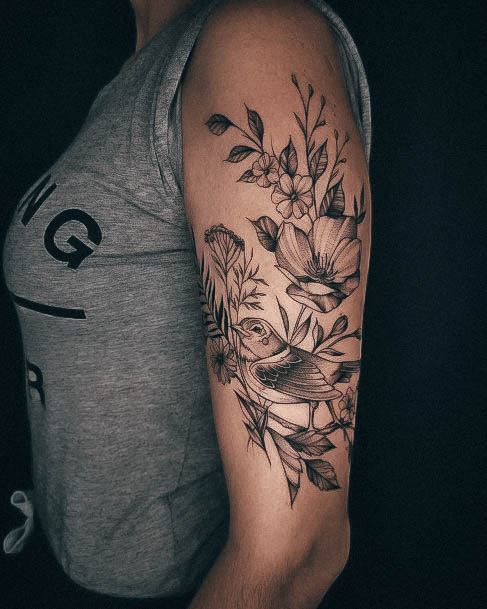 Feminine Tattoos For Women Wildflower