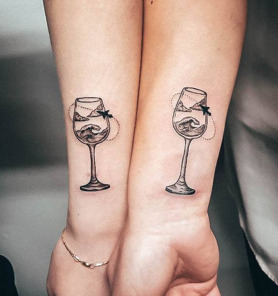 Feminine Tattoos For Women Wine