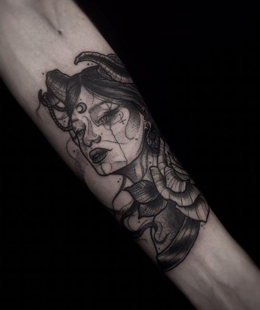 Feminine Tattoos For Women Witch