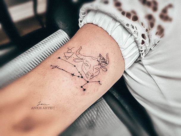 Feminine Taurus Tattoos Women