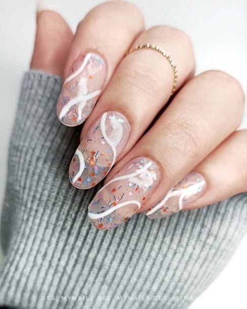 Feminine Translucent Nail Designs For Women