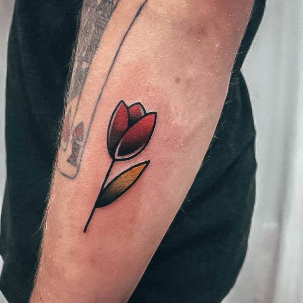 Feminine Tulip Tattoo Designs For Women