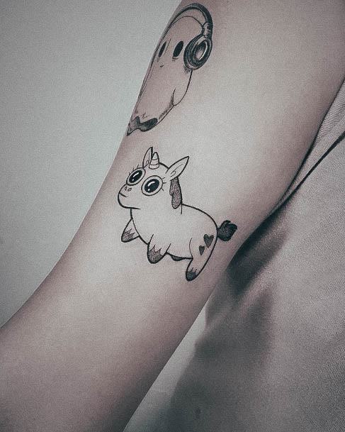 Feminine Unicorn Tattoos Women