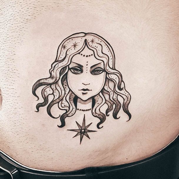 Feminine Virgo Tattoo Designs For Women