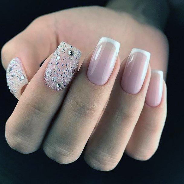 Feminine Wedding Nail Designs For Women