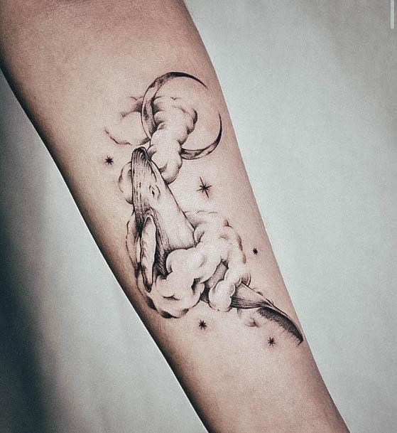 Feminine Whale Tattoo Designs For Women