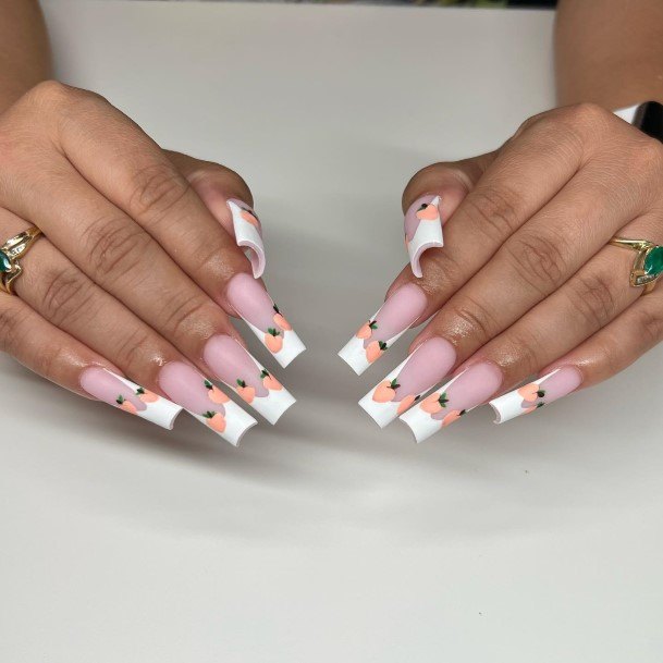 Feminine White French Tip Nail Designs For Women