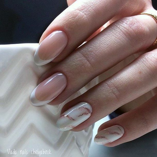 Feminine White Prom Nail Designs For Women