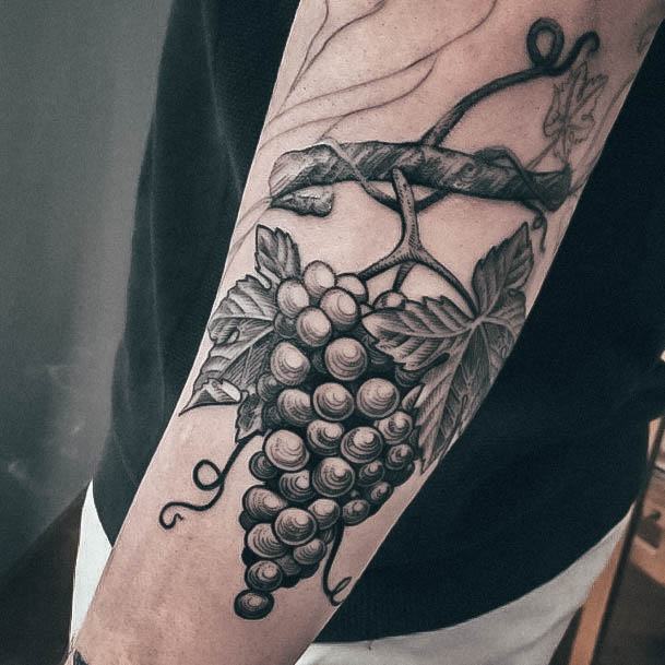 Feminine Wine Tattoo Designs For Women