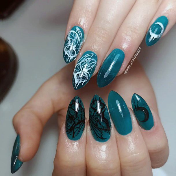 Feminine Witch Nail Designs For Women