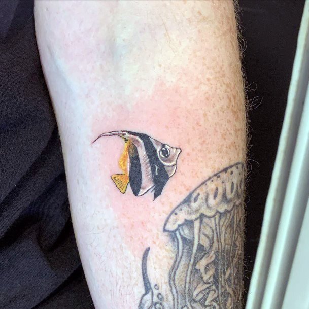 Feminine Womens Angel Fish Tattoo