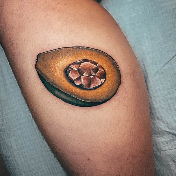 Feminine Womens Avocado Tattoo