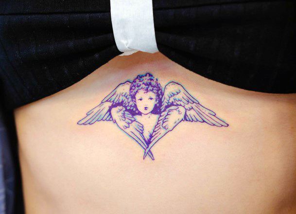 Feminine Womens Baby Angel Tattoo