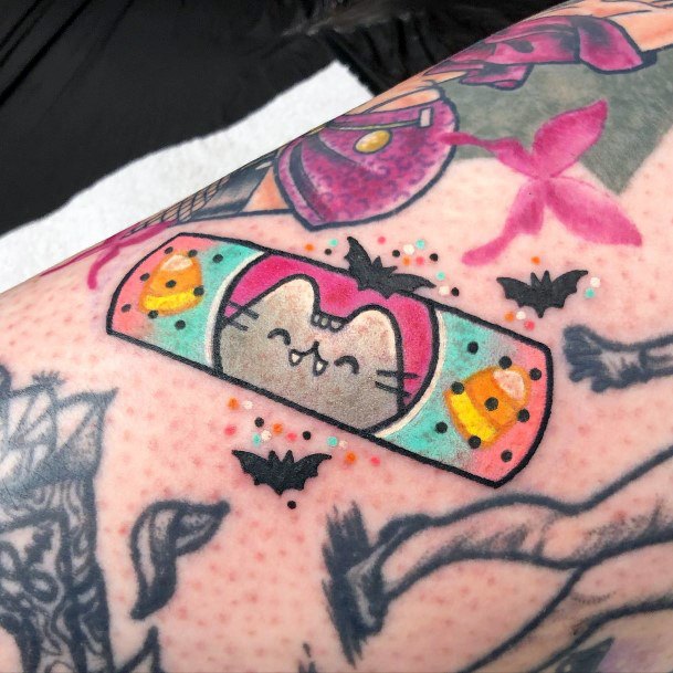 Feminine Womens Bandaid Tattoo