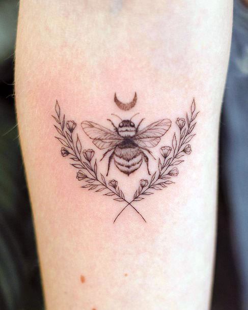 Feminine Womens Bee Tattoo