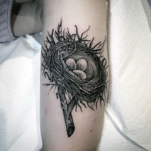 Feminine Womens Birds Nest Tattoo