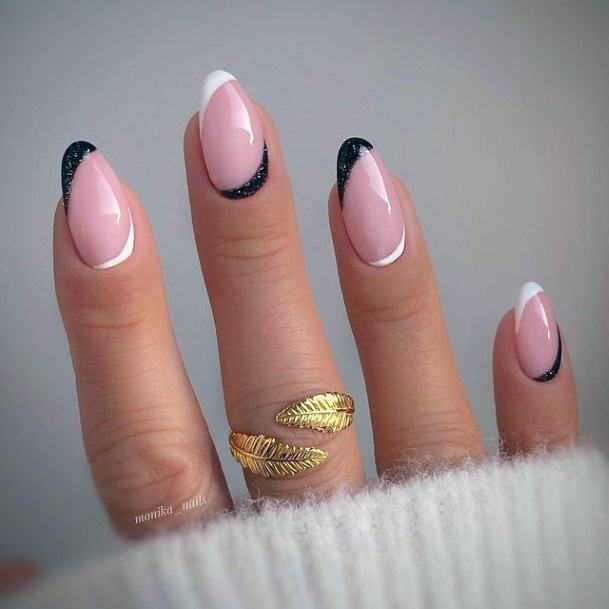 Feminine Womens Black Dress Nail