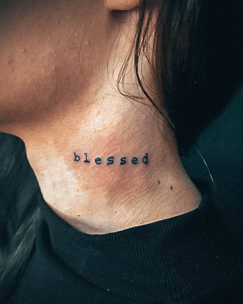Feminine Womens Blessed Tattoo