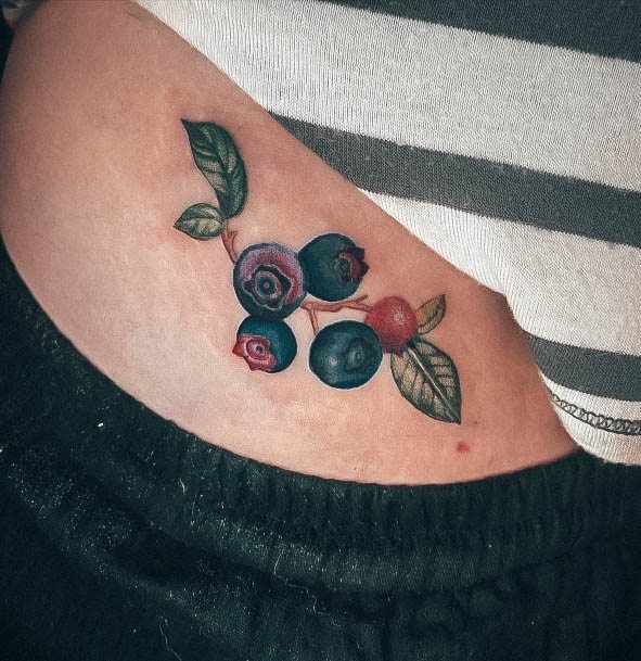 Feminine Womens Blueberry Tattoo