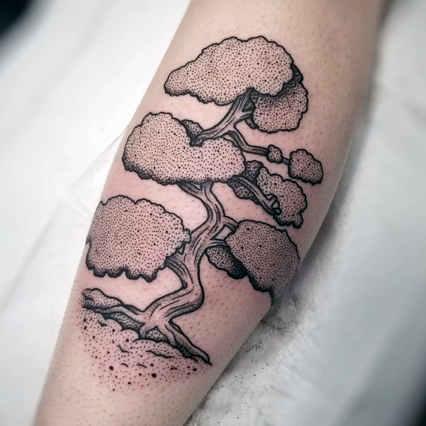 Feminine Womens Bonsai Tattoo