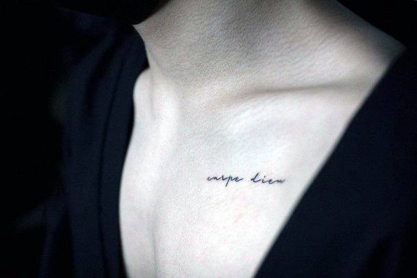 Feminine Womens Carpe Diem Tattoo