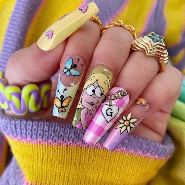 Feminine Womens Cartoon Nail