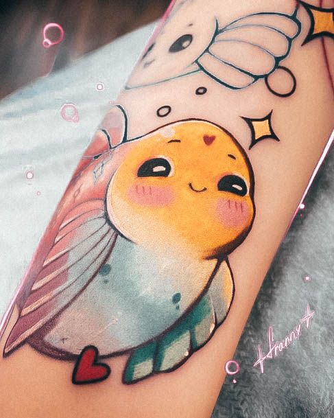 Feminine Womens Cartoon Tattoo