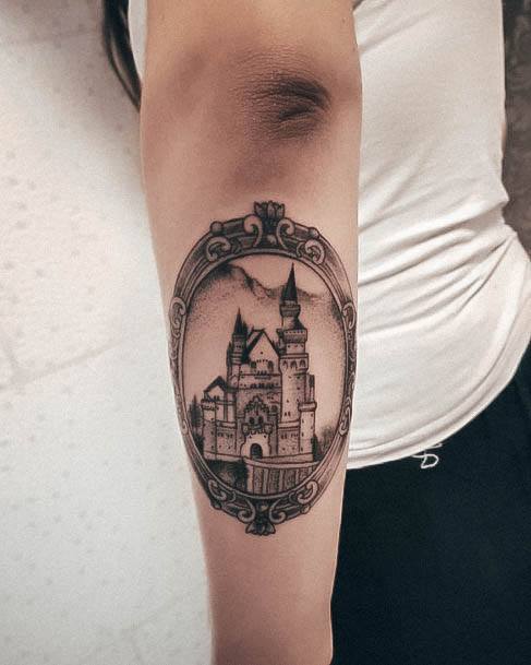 Feminine Womens Castle Tattoo