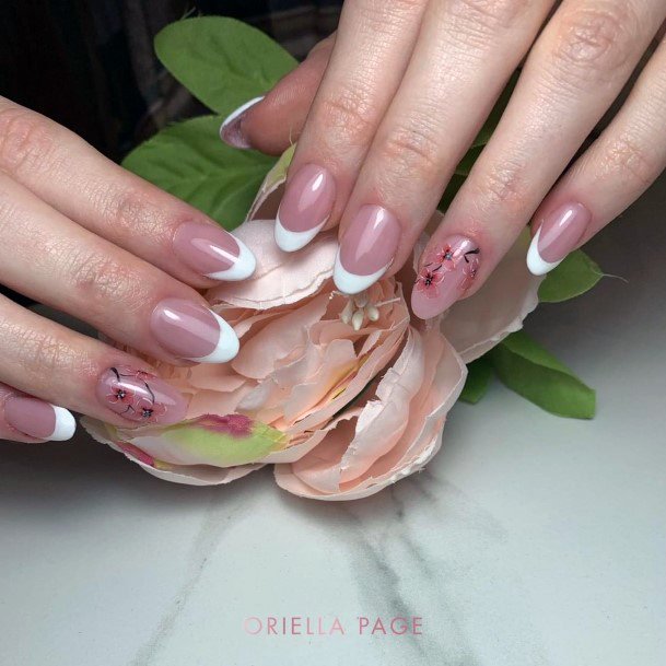 Feminine Womens Cherry Blossom Sakura Nail