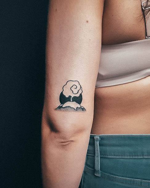 Feminine Womens Clouds Tattoo