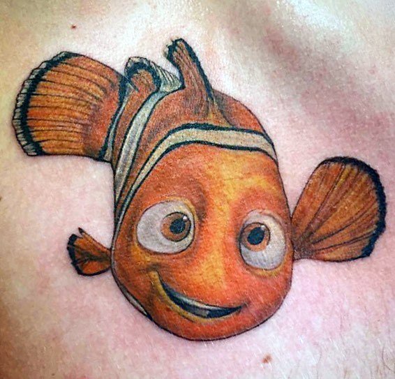 Feminine Womens Clown Fish Tattoo