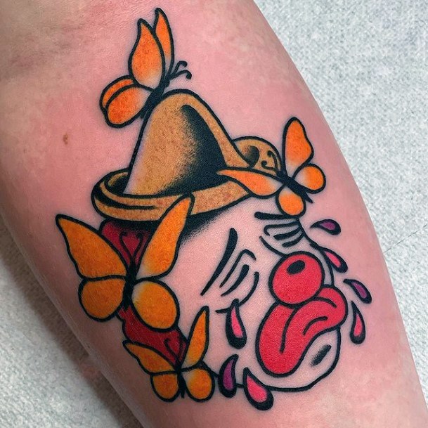 Feminine Womens Clown Tattoo