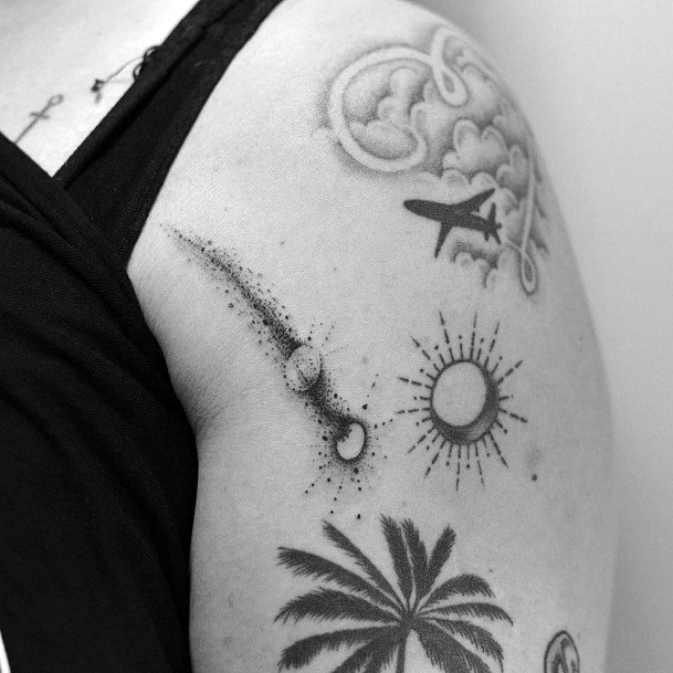 Top 100 Best Comet Tattoos For Women Cosmic Snowball Design Ideas