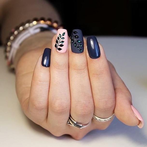 Feminine Womens Dark Nail