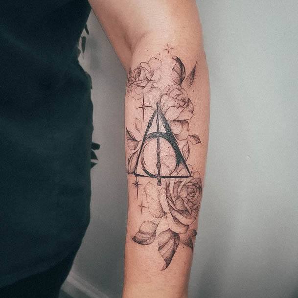 Top 100 Best Deathly Hallows Tattoos For Women Harry Potter Design Ideas