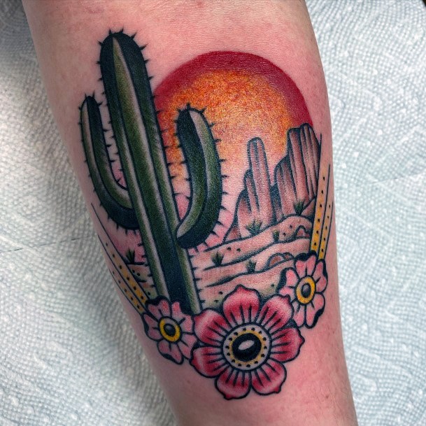 Feminine Womens Desert Tattoo