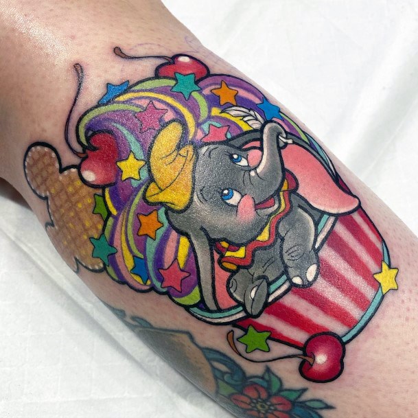 Feminine Womens Dumbo Tattoo