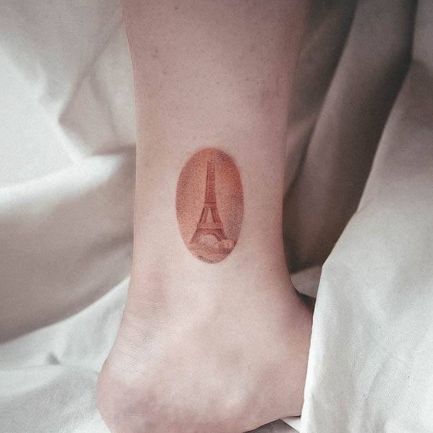 Feminine Womens Eiffel Tower Tattoo