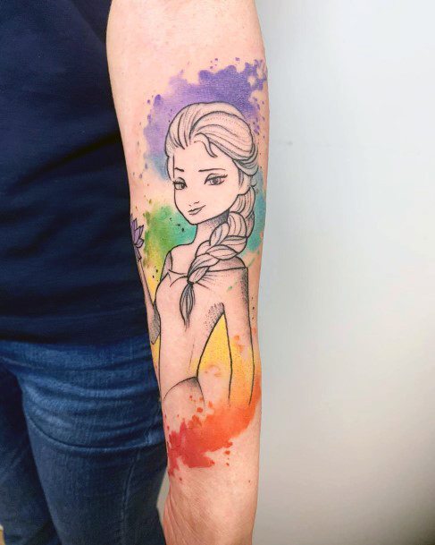 Feminine Womens Elsa Tattoo