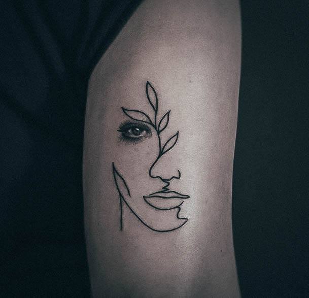 Feminine Womens Fine Line Tattoo