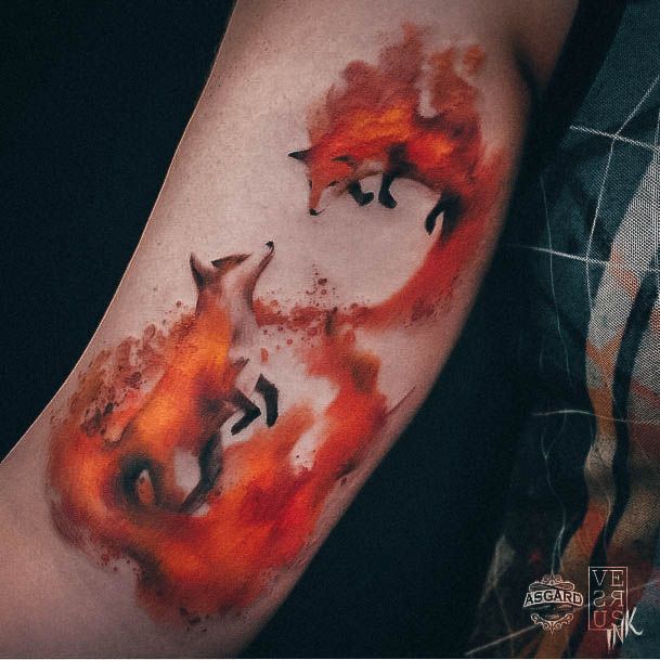 Feminine Womens Fox Tattoo