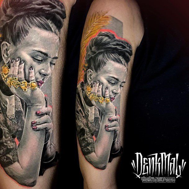 Feminine Womens Frida Tattoo