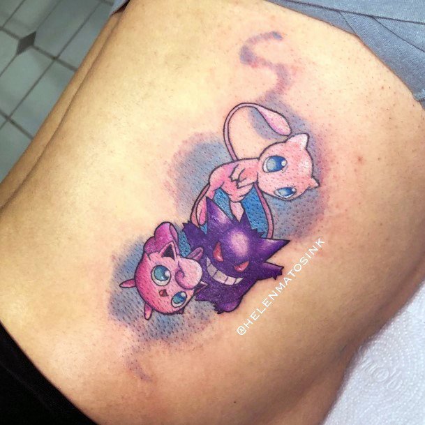 Feminine Womens Gengar Tattoo