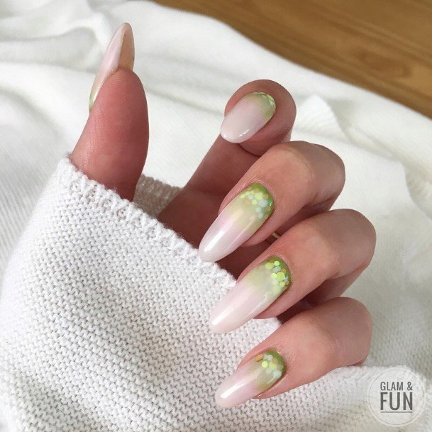 Feminine Womens Glitter Ombre Nail