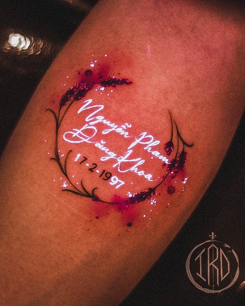 Feminine Womens Glow In The Dark Tattoo Memorial