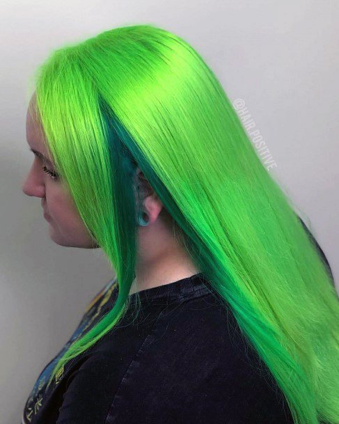 Feminine Womens Green Hairstyles